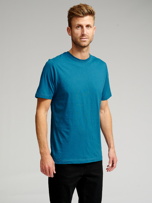 Økologisk Basic T-shirt - Petroleumsblått - TeeShoppen