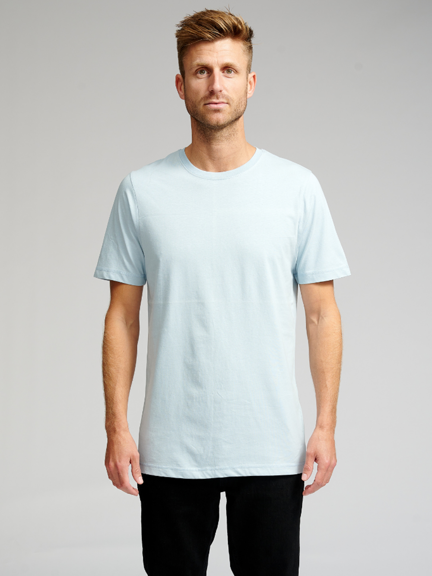 Økologisk Basic T-shirt - Lyse Blå - TeeShoppen