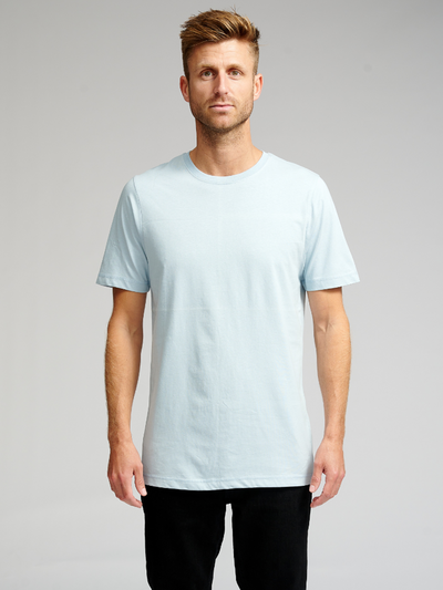 Økologisk Basic T-shirt - Lyse Blå - TeeShoppen