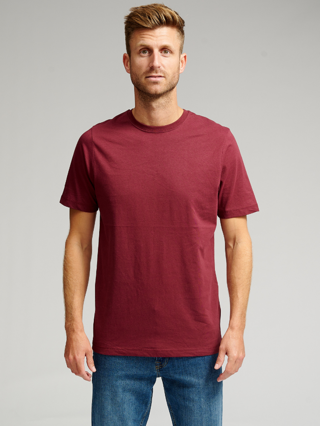 Økologisk Basic T-shirt - Burgunder