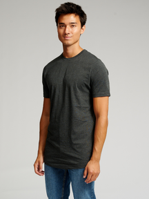 Long T-shirt - Mørkegrå Melange