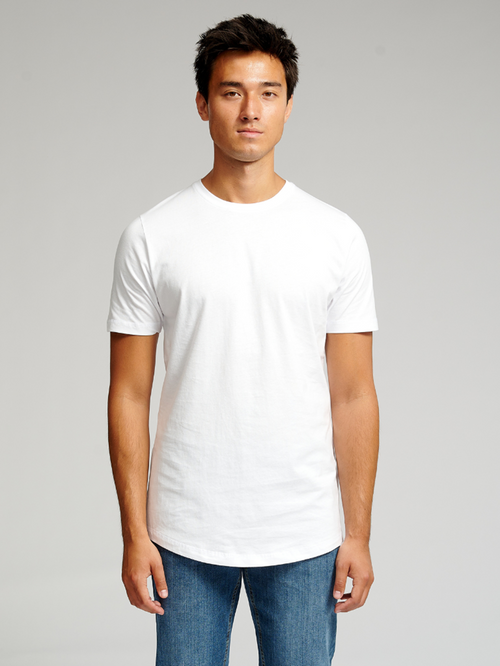 Long T-shirt - Hvit - TeeShoppen