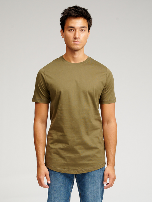 Long T-shirt - Armygrønn - TeeShoppen