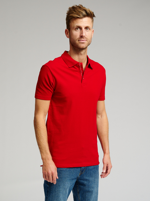 Muscle Polo Shirt - Rød - TeeShoppen