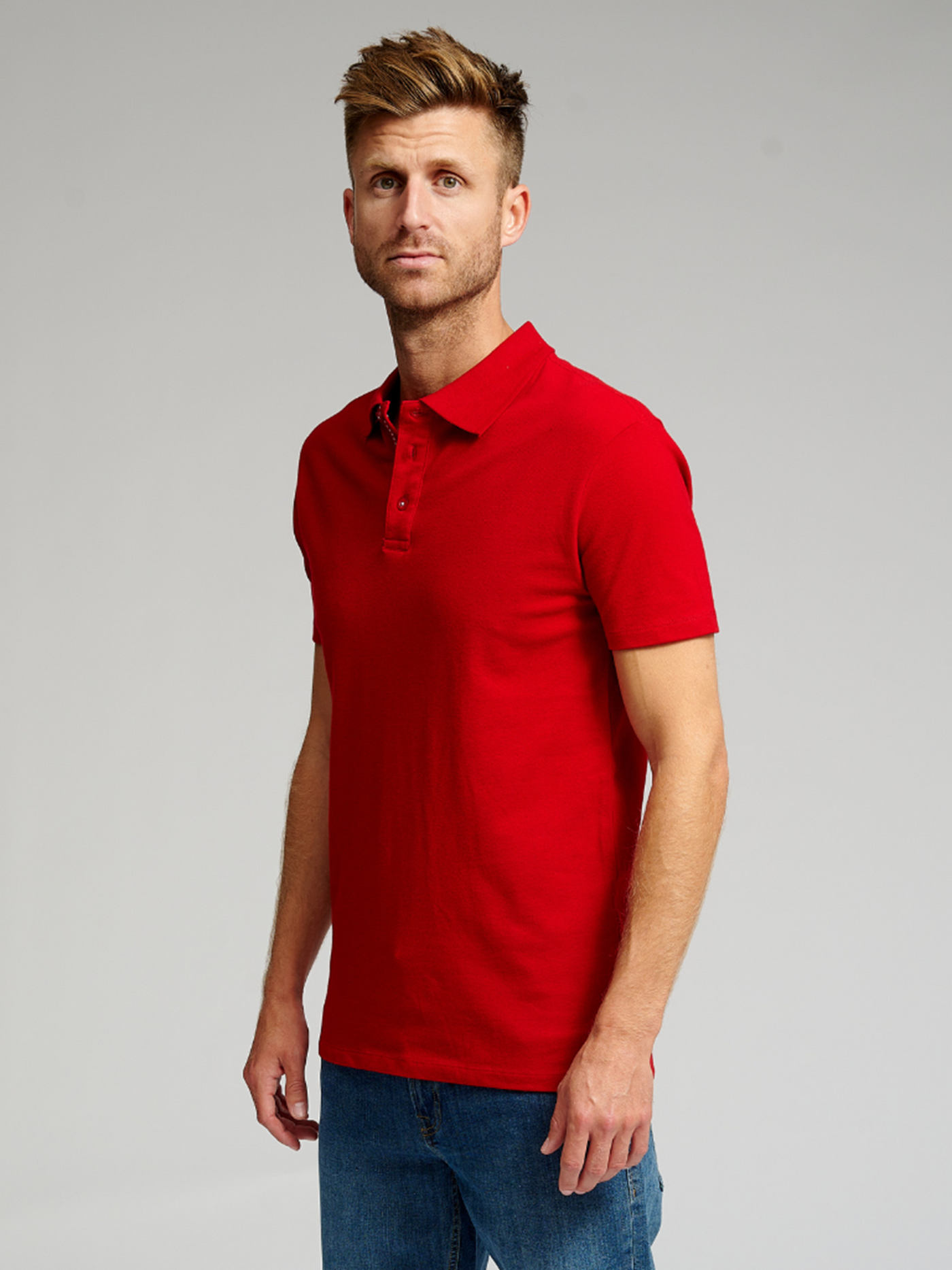 Muscle Polo Shirt - Rød - TeeShoppen 3
