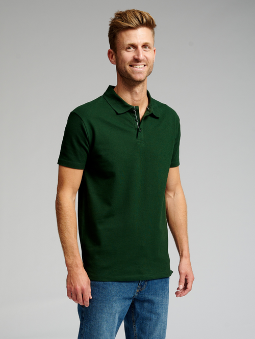 Muscle Polo Shirt - Mørk Grønn - TeeShoppen