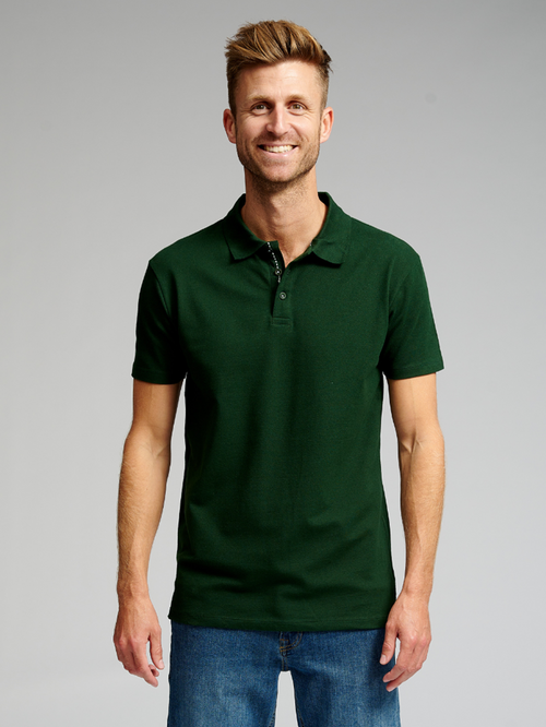 Muscle Polo Shirt - Mørk Grønn - TeeShoppen