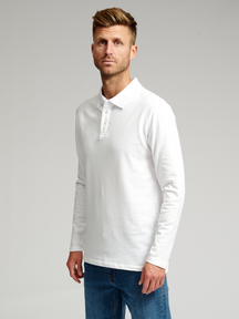 Muscle Langermet Polo Shirt - Hvit