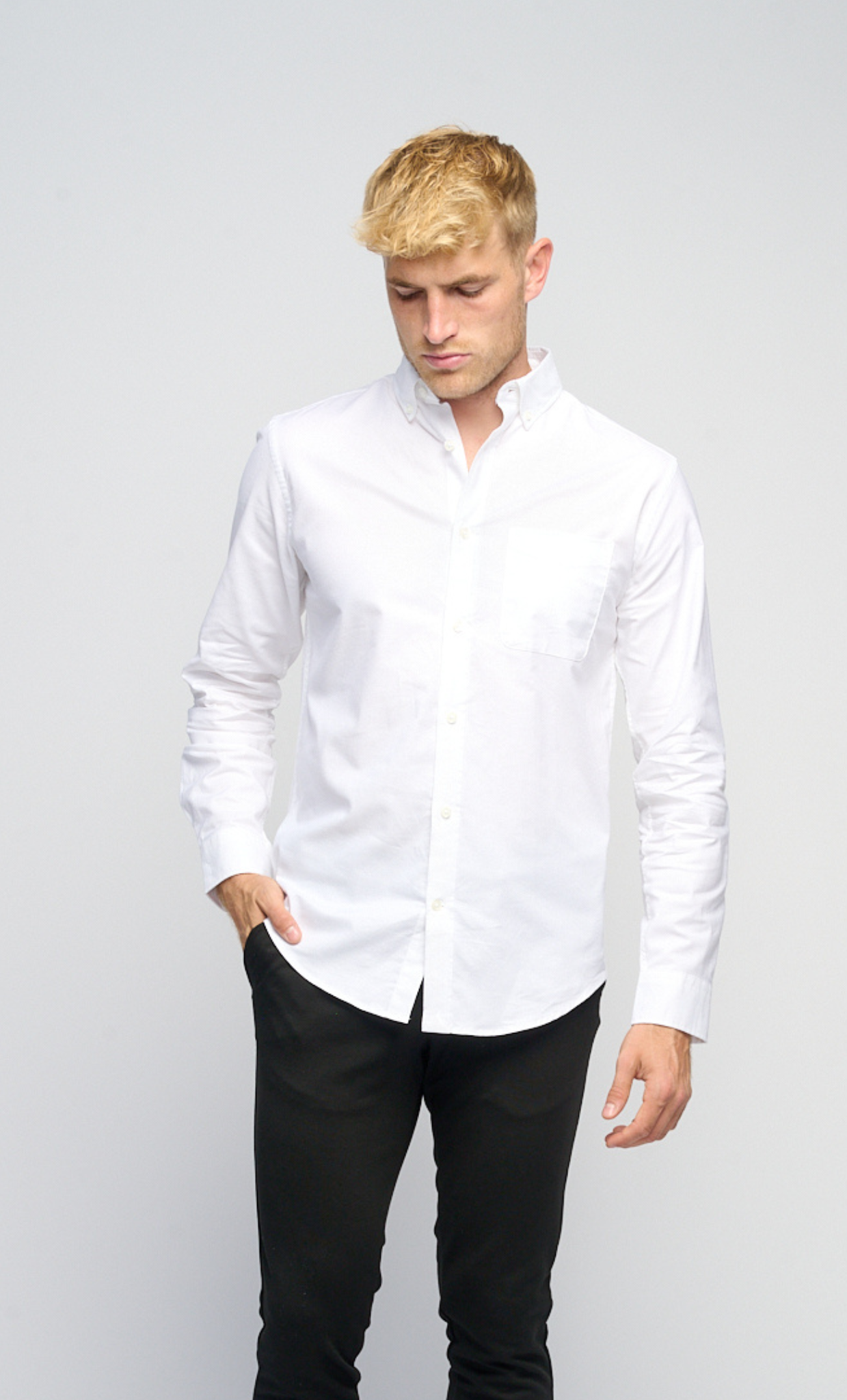 Den Originale Performance Oxford Skjorte - Hvit - TeeShoppen 3