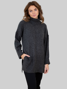 Tatiana Roll Neck Pullover - Mørkegrå