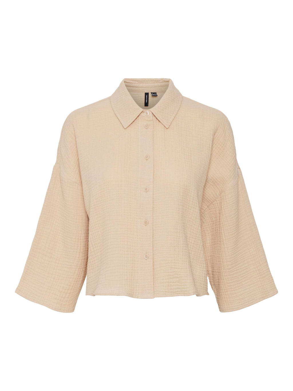 Natali Crop Shirt - Irish Cream