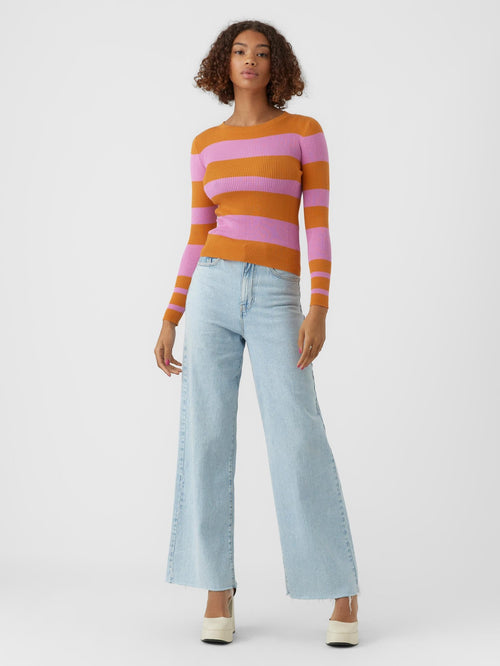Alva Stripe Pullover - Nugget - Vero Moda