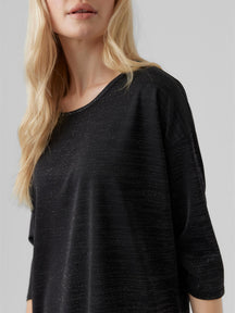 Malena Lurex Bluse - Svart