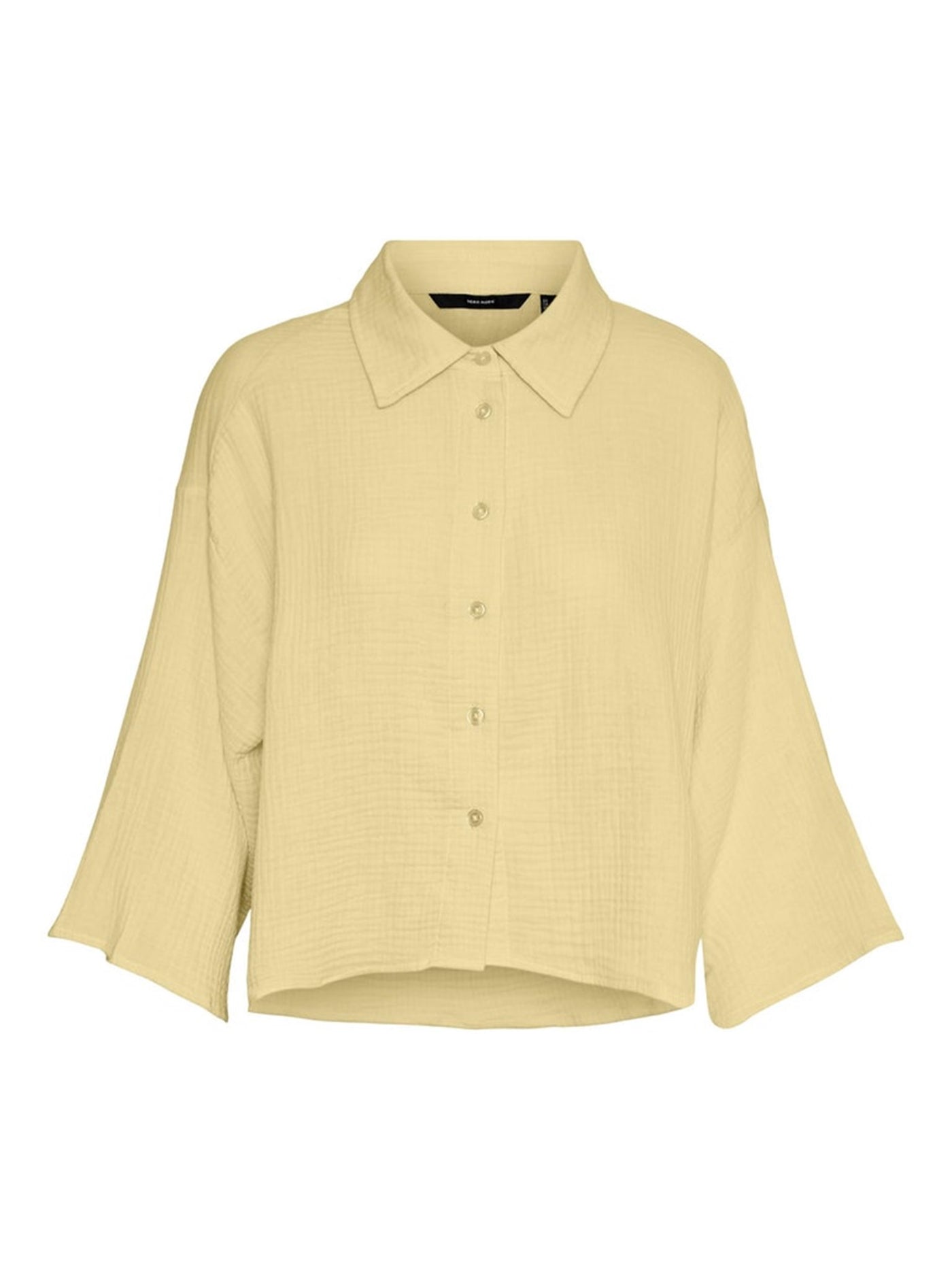 Natali 3/4 Crop Shirt - Lemon Meringue - Vero Moda