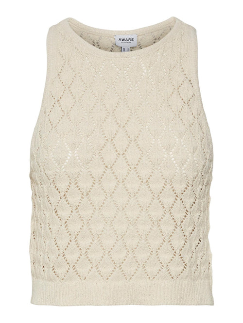 Evelyn Crochet Top - Beige - Vero Moda